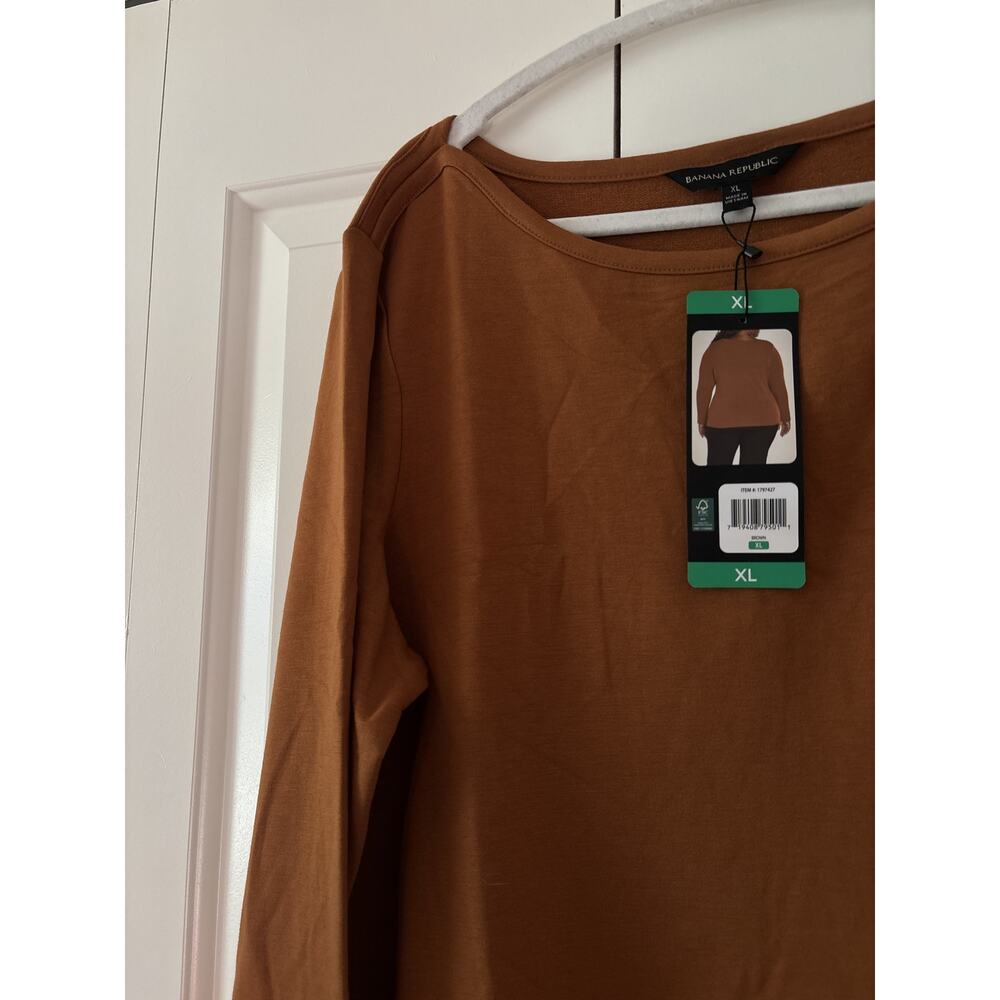 Banana Republic Women's Brown Long Sleeve Shirt XL - Picture 4 of 6